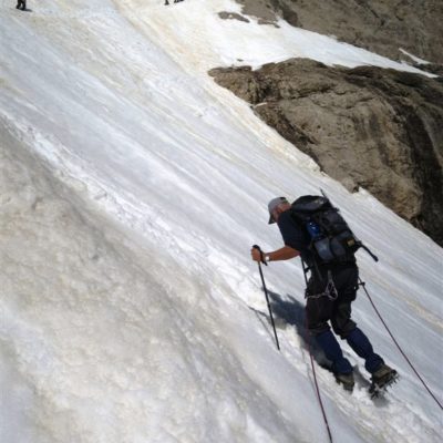výstup po ledovci na Marmoladu